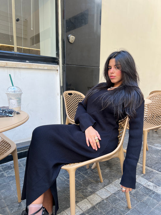 Black Knitted Dress