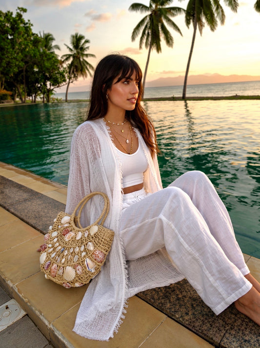 The White Soft-Knit Kimono