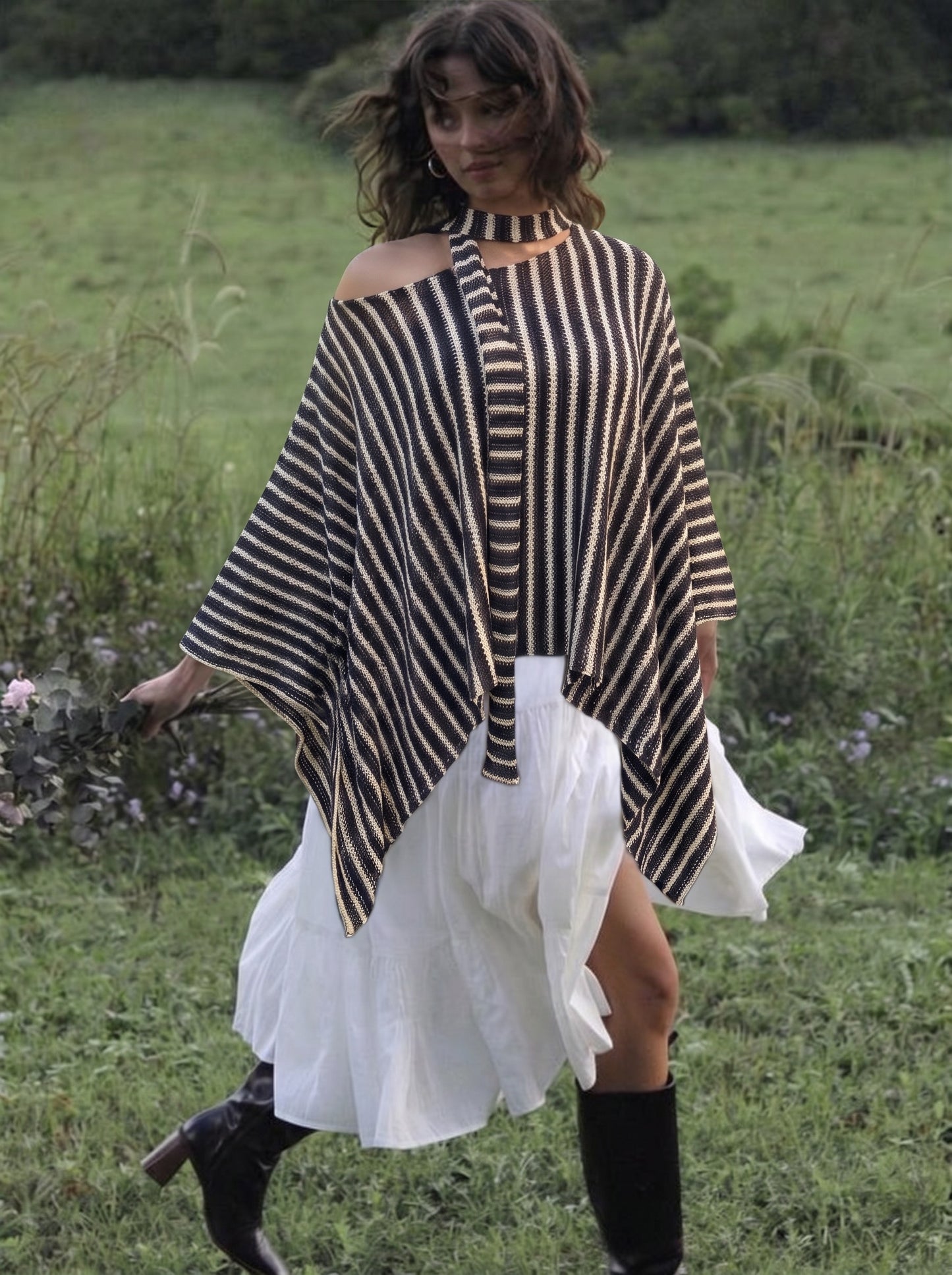 Sahara Stripe Poncho (Pre-Order)