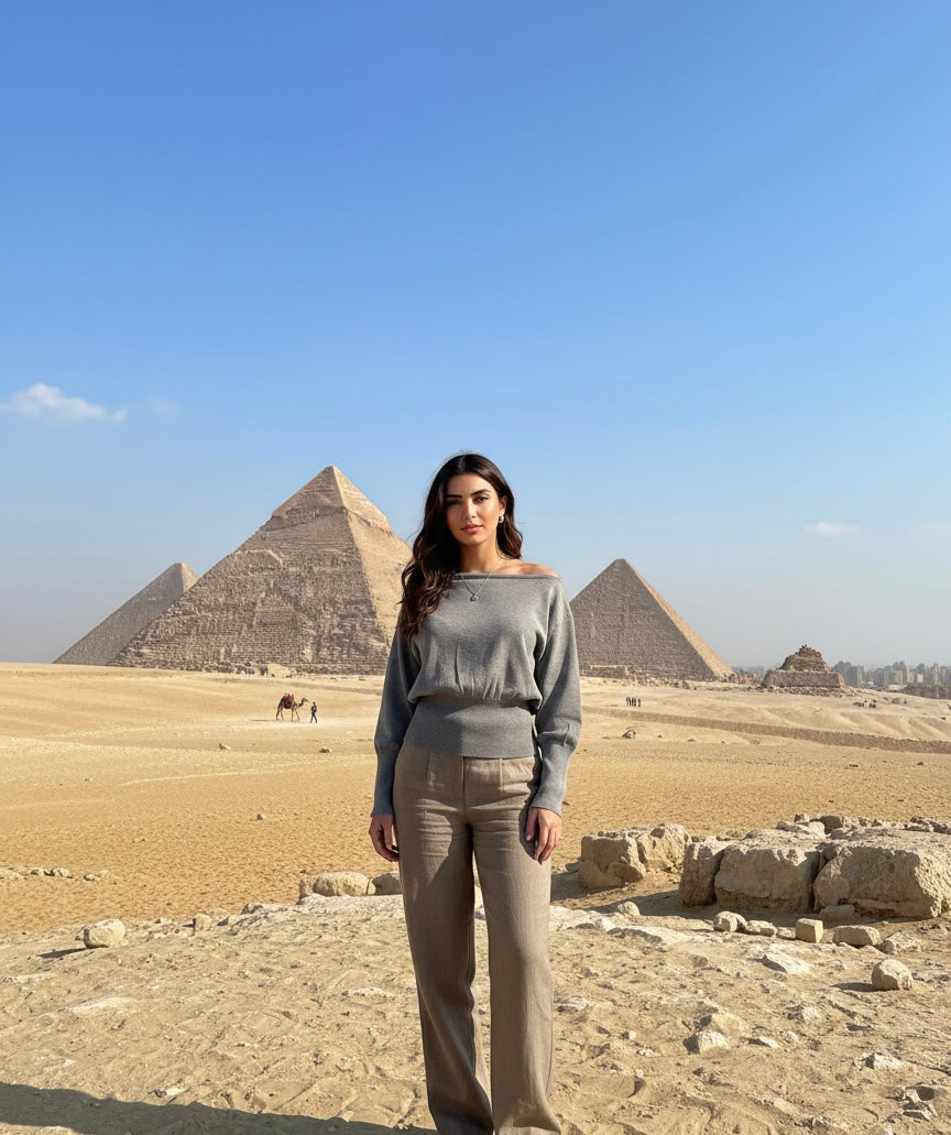 Grey Knitted Top